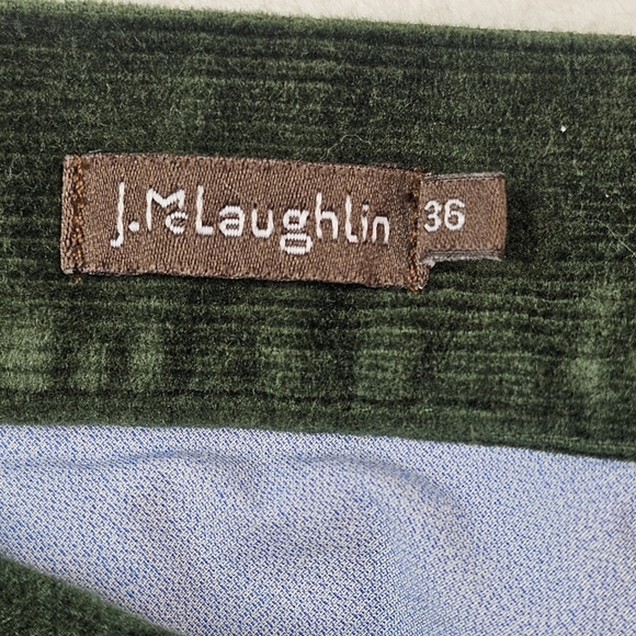 J. McLaughlin Cotton Oxford Corduroy Pants Men’s 36 Green Preppy Holiday - Picture 7 of 11